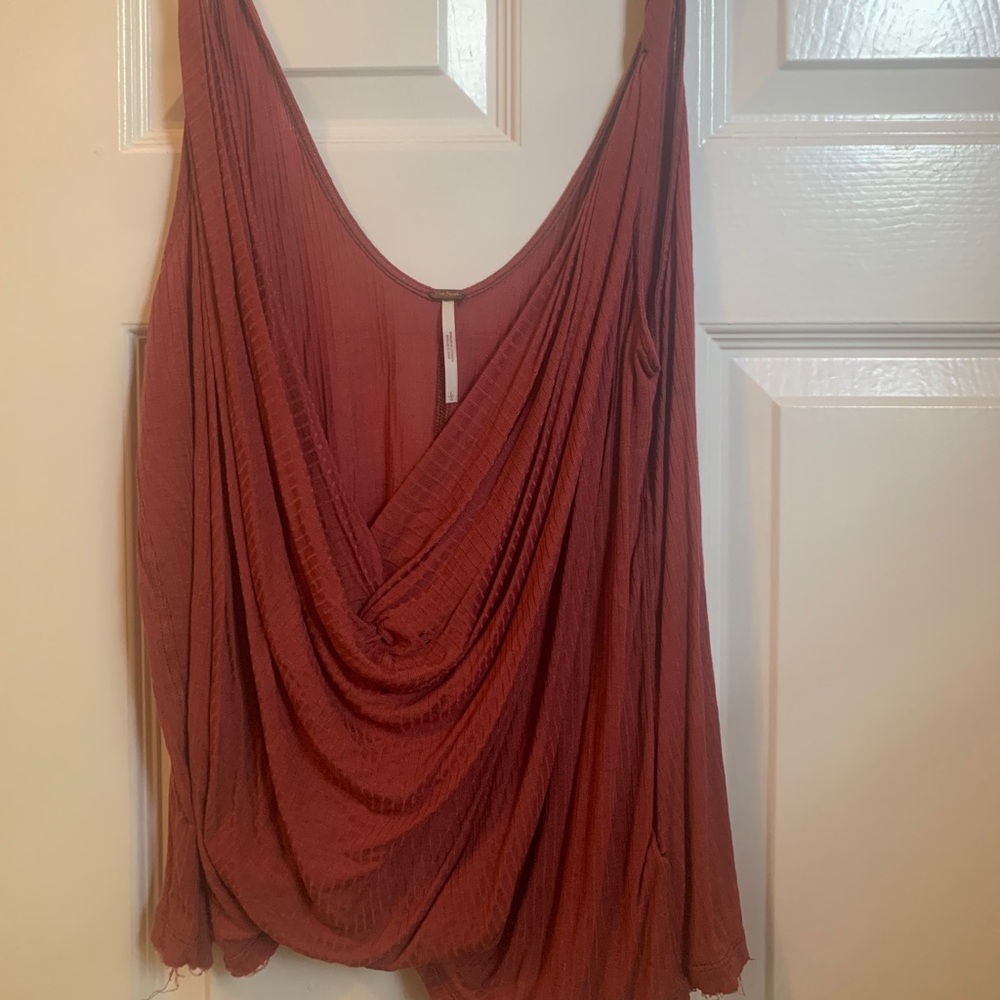 Free People Going Out / Casual Burnt Red Top